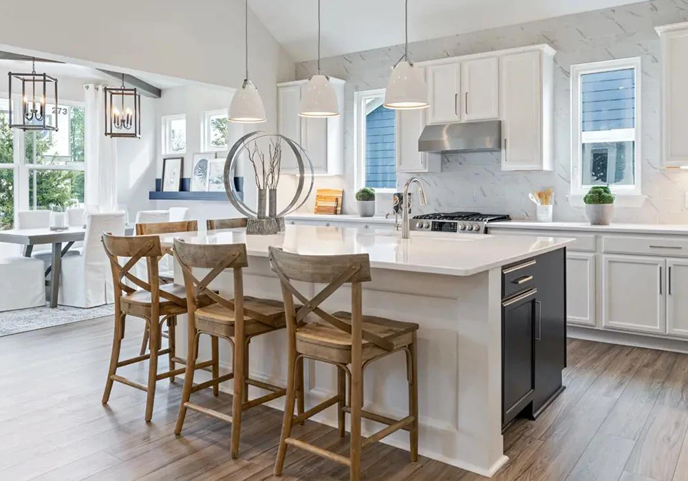 Choose from a wide range of quartz textures and colors for your Charlotte kitchen