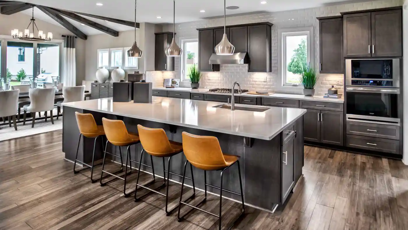 Choose from a wide range of quartz textures and colors for your Charlotte kitchen