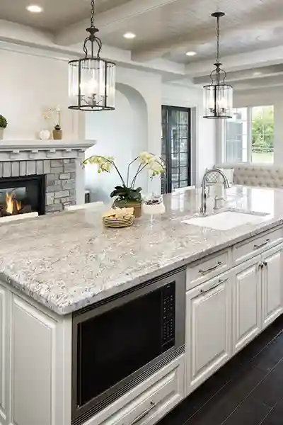 Choose from a wide range of quartz textures and colors for your Charlotte kitchen